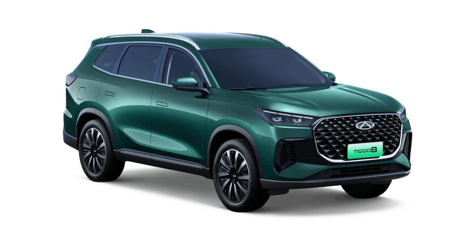 Chery TIGGO 8 PHEV in Forest Green, Dreiviertelansicht von vorne